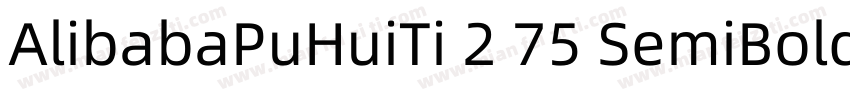 AlibabaPuHuiTi 2 75 SemiBoldttf字体转换